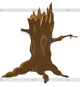 Old stump - vector clipart