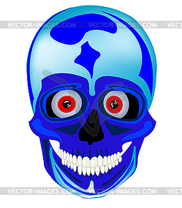 Cartoon skull of person - vector image