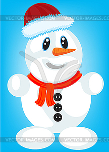 Праздничный человек снегом - векторное изображение клипарта