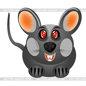 Small gray baby mouse - vector clipart