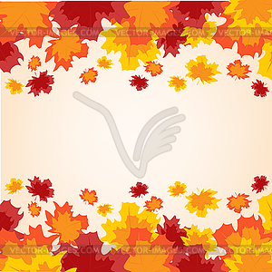 Colorful background of autumn sheet - vector image