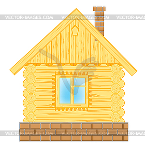 Wooden lodge - vector clip art