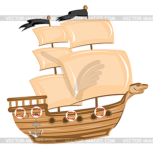 Pirate ship - vector clipart