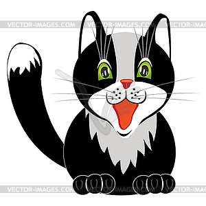 Drawing of nice cat - vector image