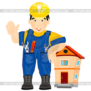 Man builder - vector image