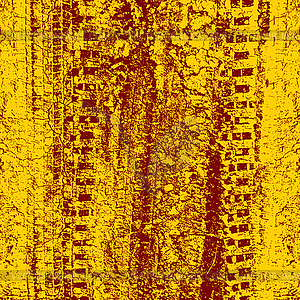 Background with traces of tires. - vector clipart