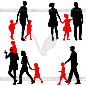 Silhouettes Family.  - vector clip art