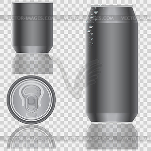 Aluminum packaging for beverages.  - vector clip art