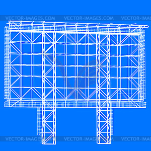 Silhouette of Steel structure billboard - vector EPS clipart