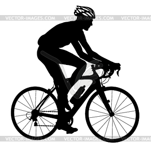 Silhouette of cyclist male.  - vector image