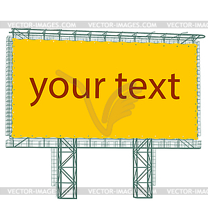 Silhouette of Steel structure billboard.  - color vector clipart