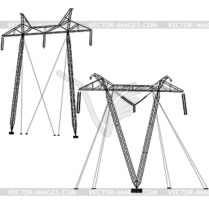 Transmission power lines.  - royalty-free vector clipart