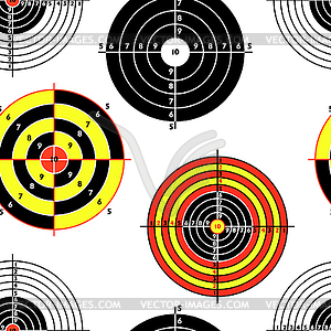 Targets for practical pistol shooting, seamless - stock vector clipart