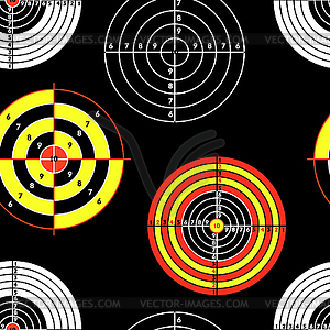 Targets for practical pistol shooting, seamless - vector clip art