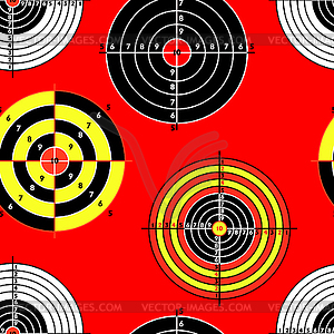 Targets for practical pistol shooting, seamless - vector image