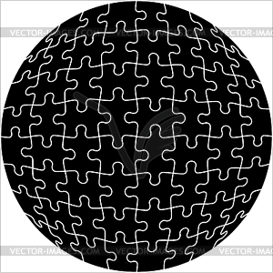 Background Jigsaw Puzzle Sphere - vector image