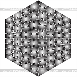 Background Jigsaw Puzzle cube - vector image