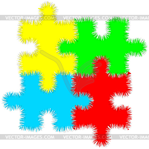 Background jigsaw puzzle - vector image