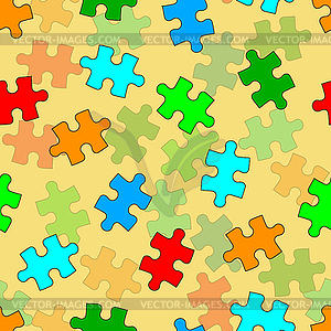 Beautiful seamless wallpaper with jigsaw puzzle - vector clipart