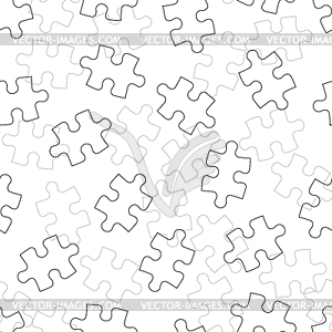 Beautiful seamless wallpaper with jigsaw puzzle - vector image