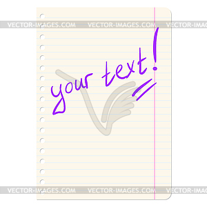 Blank sheets of paper sheet in line - vector image