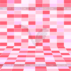 Abstract pink halftone background of rectangles - vector clipart