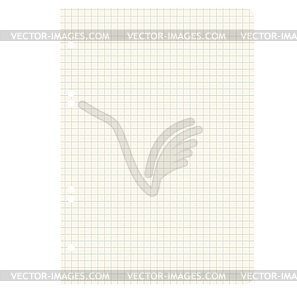 White squared blank white paper sheet - vector image