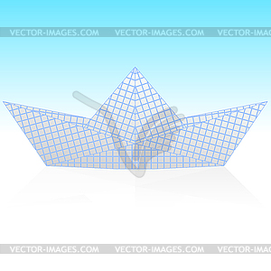 Paper ship origami - vector EPS clipart