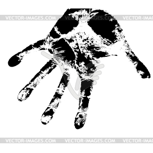Hand print, skin texture pattern, - vector image