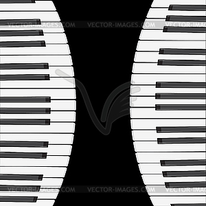 Music background with piano keys.  - vector clipart