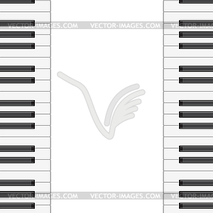 Music background with piano keys.  - vector image