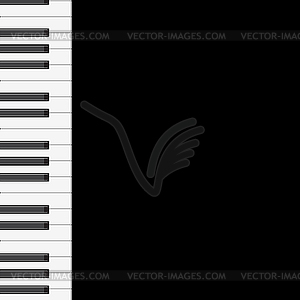 Music background with piano keys.  - vector image