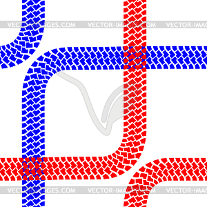 Бесшовные обои шинах отслеживает картину - клипарт в формате EPS