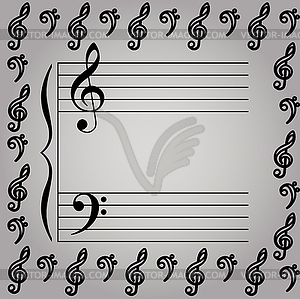 Musical stave - vector EPS clipart