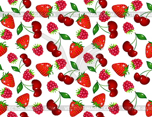 Background of berries - vector clipart