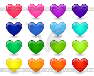 Иконы сердца - векторизованное изображение