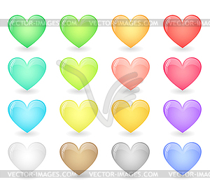 Hearts icons - vector clipart