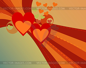 Two hearts Valentine`s Day holiday, EPS - vector clip art