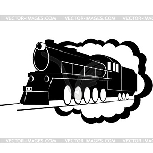 Old steam locomotive - vector clip art
