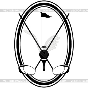 Icon for game of golf - vector image