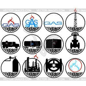 Gas extracting industry - vector clipart