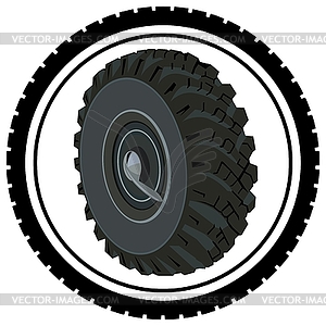 Car wheel - vector clipart