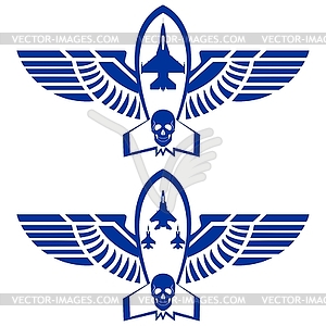 Icons of military aviation - vector clipart