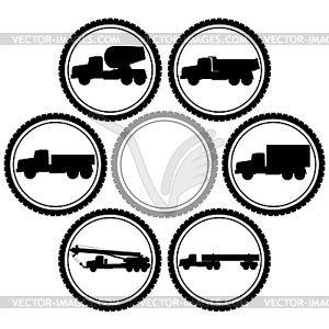 Icons of construction equipment - vector clip art