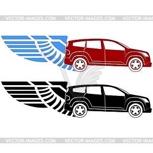 Passenger car - vector clip art