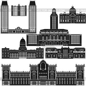 American Architecture - vector clip art