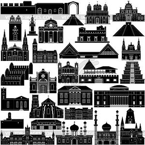 American Architecture 10 - vector clipart