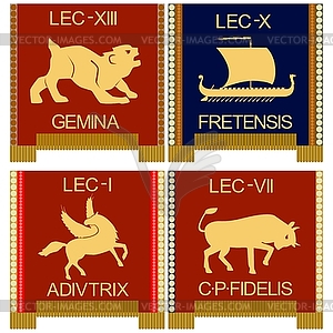 Symbols of the Roman legionaries  - vector clipart