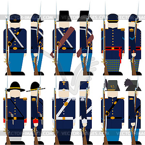 Armed Forces of Union army - vector image