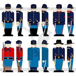 Armed Forces of Union army - vector image